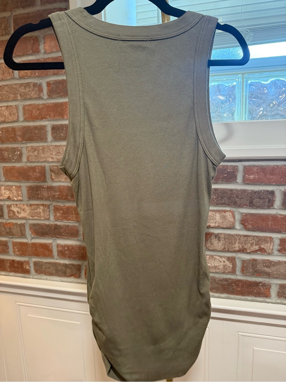 Michael Stars Halley Ribbed Tank Top with Ruching - Picture 3 of 6